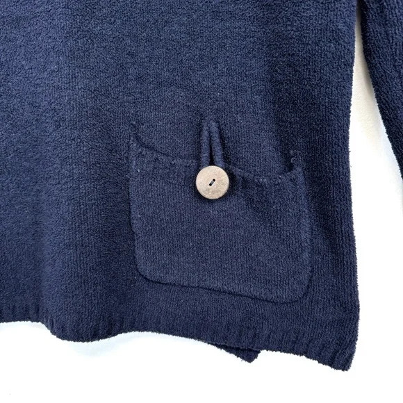 LULU B Sweater Womens Medium Blue White Nautical Anchor Coastal Pullover Beachy - Picture 2 of 8